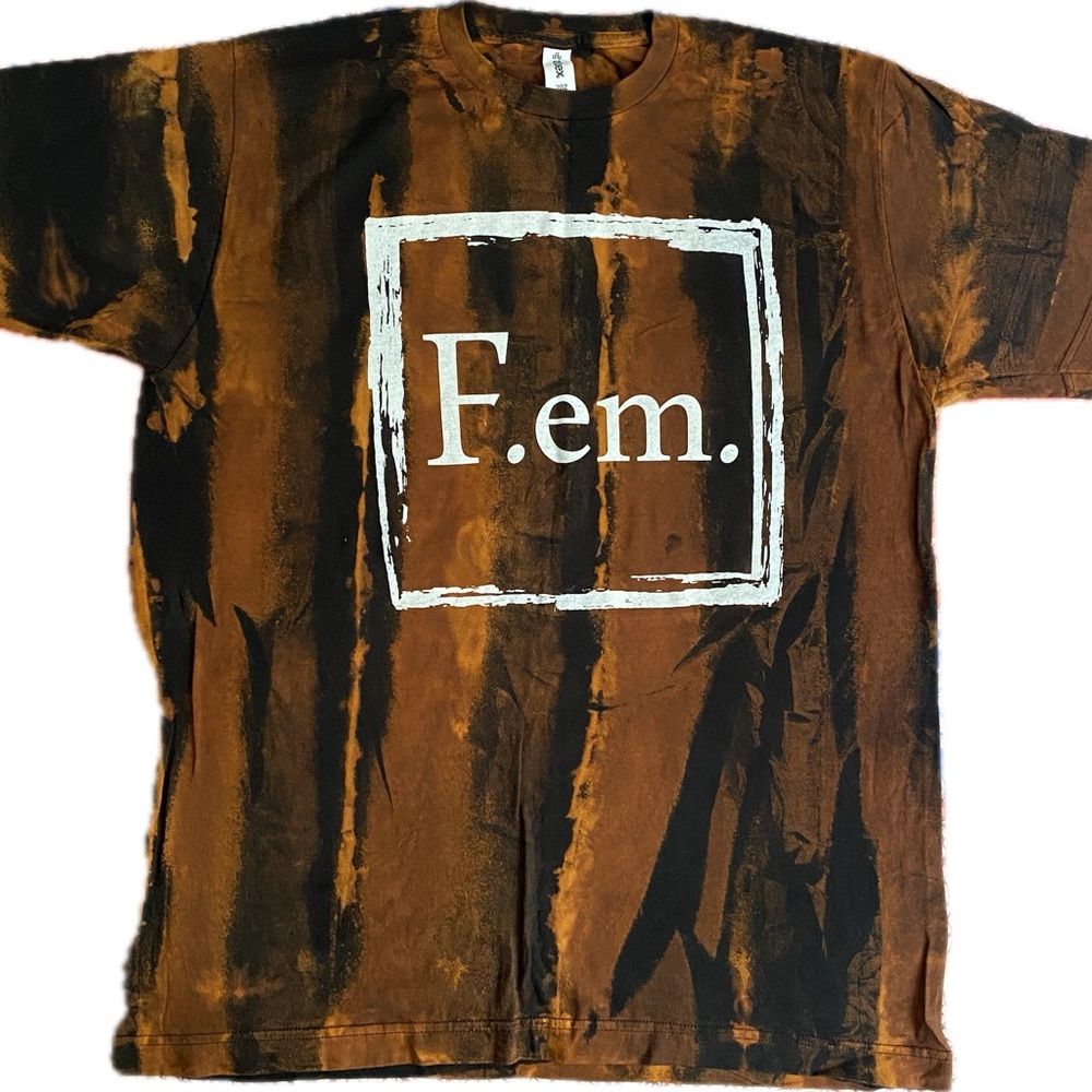Women's Brown Tie-Dye Short Sleeve Tee